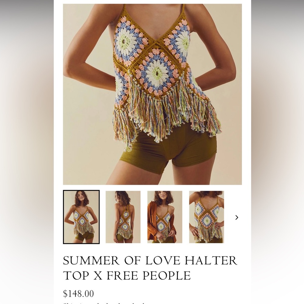 Free People crochet top